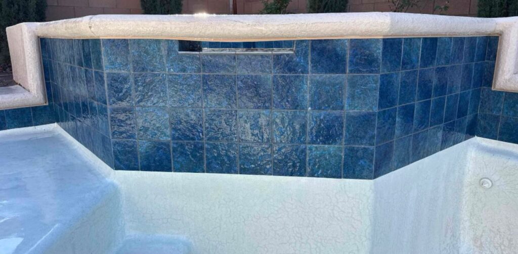Spa spillway tile after