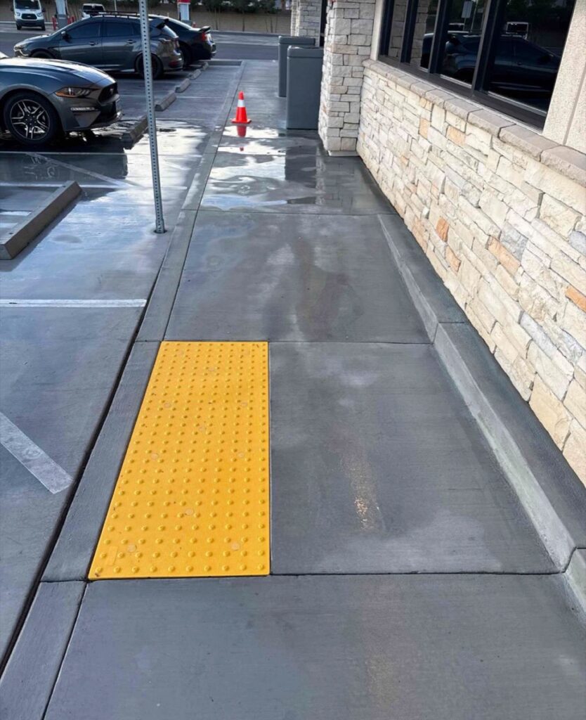 Storefront sidewalk after